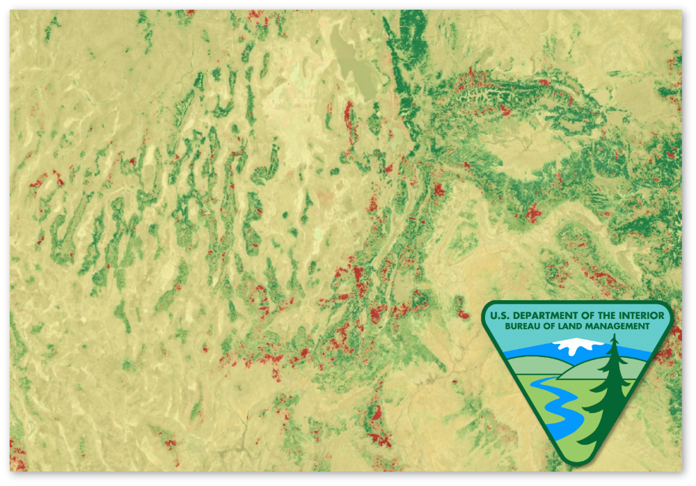 Vegetation conditions map example for BLM rangelands